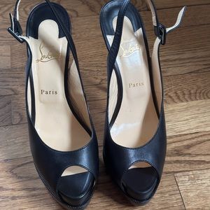 CHRISTIAN LOUBOUTIN Leather Slingback Pumps